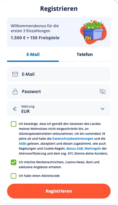 Vulkan Vegas registrierung